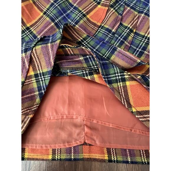 PLENTY BY TRACY REESE Anthropologie Wool Blend Layered Plaid Skirt - Picture 7 of 12